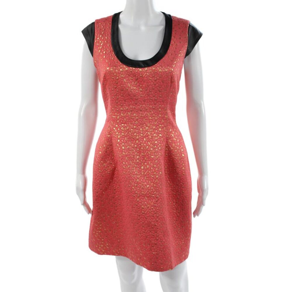 Cut25 by Yigal Azrouel Womens Red Sleeveless Sheath Dress Scoop Neck Size 10